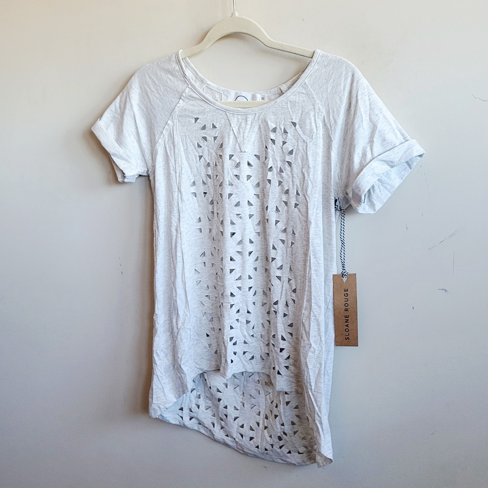 SLOANE ROUGE Laser Cut‎ Top - Picture 2 of 6